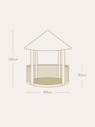 Breeze House Oasis Classic Cedar Shingle Roof Circular Gazebo, FSC-Certified (Scandinavian Redwood) - thumbnail 6