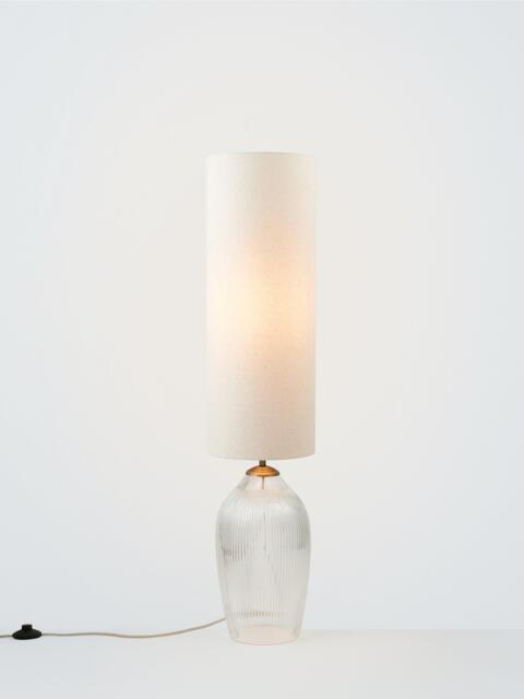 John Lewis Fulbrook Ribbed Glass Floor Lamp, Clear - image 1