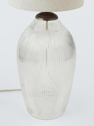 John Lewis Fulbrook Ribbed Glass Floor Lamp, Clear - thumbnail 5
