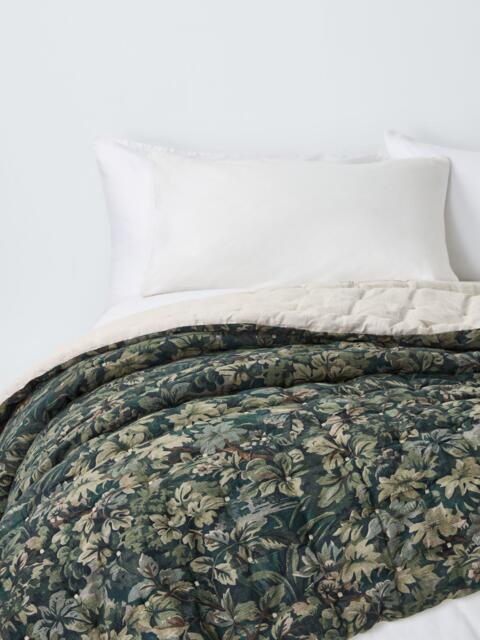 John Lewis Giardino Linen Blend Quilt, Green - image 1