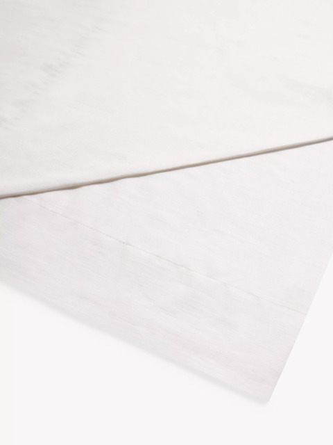 John Lewis The Ultimate Collection Luxury Linen & Mulberry Silk Flat Sheet, White - image 1