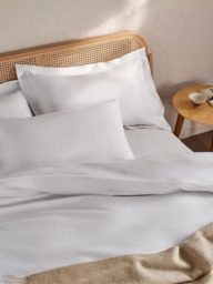 John Lewis The Ultimate Collection Luxury Linen & Mulberry Silk Flat Sheet, White - thumbnail 2