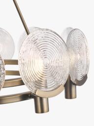 John Lewis Cast Glass 10 Lamp Ceiling Light, Antique Bronze - thumbnail 6