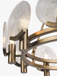 John Lewis Cast Glass 10 Lamp Ceiling Light, Antique Bronze - thumbnail 3