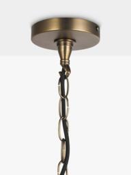 John Lewis Cast Glass 10 Lamp Ceiling Light, Antique Bronze - thumbnail 5