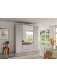 John Lewis Osaka 2m Bi-Fold Wardrobe with 2 Glass Doors, 2 Mirrored Doors & 3 Glass Drawers - thumbnail 2