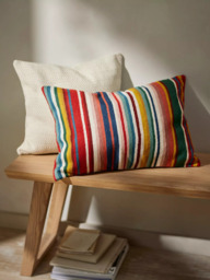 John Lewis Poncho Stripe Cushion, Multi - thumbnail 2