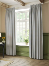 John Lewis Ticking Stripe Print Pair Lined Pencil Pleat Curtains - thumbnail 3