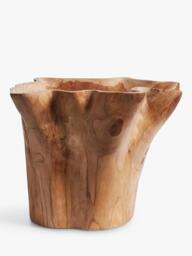 OKA Patala Teak Wood Vase, H30cm, Natural - thumbnail 4