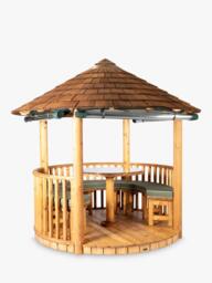 Breeze House Mara Signature Cedar Shingle Roof Circular Gazebo, FSC-Certified (Scandinavian Redwood) - thumbnail 3