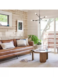 West Elm Axel 3 Seater Leather Sofa, Brown - thumbnail 6