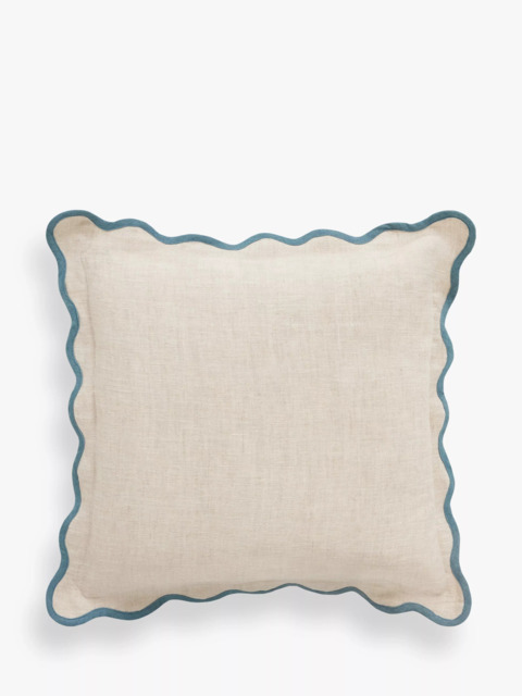 John Lewis Scalloped Linen Cushion - image 1