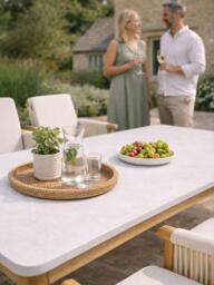 KETTLER Forest 6-Seater Rectangular Garden Dining Table & Chairs Set, FSC-Certified (Acacia Wood), Natural - thumbnail 4