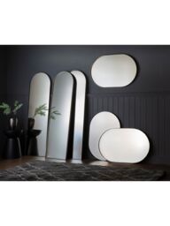 Hurston Arched Metal Frame Full-Length Wall Mirror, 170 x 50cm - thumbnail 2