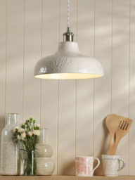 Laura Ashley Pussy Willow Ceramic Pendant Ceiling Light, Grey - thumbnail 2