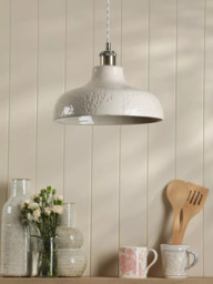 Laura Ashley Pussy Willow Ceramic Pendant Ceiling Light, Grey - thumbnail 3