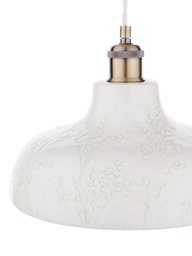 Laura Ashley Pussy Willow Ceramic Pendant Ceiling Light, Grey - thumbnail 5