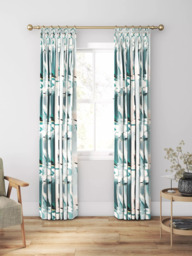Harlequin Perspective Made to Measure Curtains or Roman Blind, Emerald/Peony - thumbnail 3