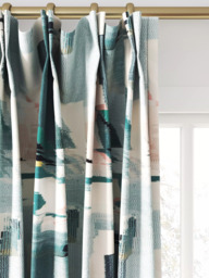 Harlequin Perspective Made to Measure Curtains or Roman Blind, Emerald/Peony - thumbnail 4