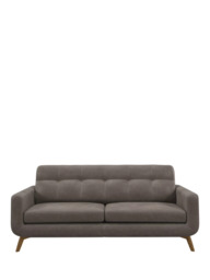 John Lewis Barbican Grand 4 Seater Leather Sofa, Light Leg - thumbnail 5