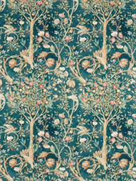 Morris & Co. Melsetter Made to Measure Curtains or Roman Blind, Indigo