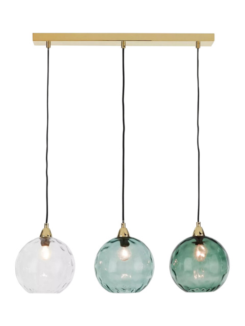MADE Ilaria 3 Pendant Diner Ceiling Light, Blue - image 1