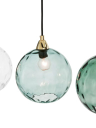 MADE Ilaria 3 Pendant Diner Ceiling Light, Blue - thumbnail 2