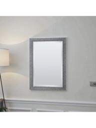 Yearn Cobblestone Rectangular Wall Mirror, Silver - thumbnail 5