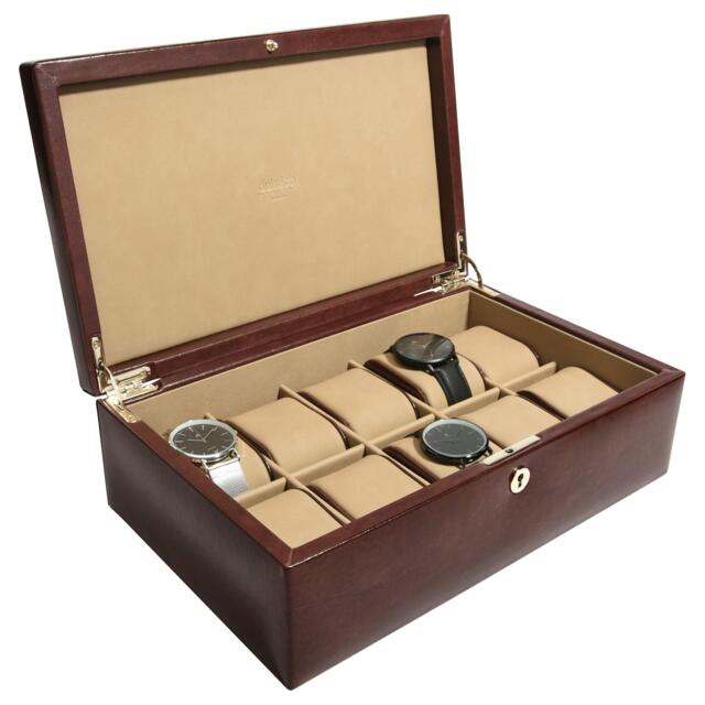 Dulwich Designs Windsor Leather 10 Piece Watch Box by John Lewis