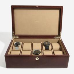 Dulwich Designs Windsor Leather 10 Piece Watch Box - thumbnail 2