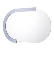 Där Kaylee Oval Wall Mirror, 90 x 60cm, Smoked Silver - thumbnail 2
