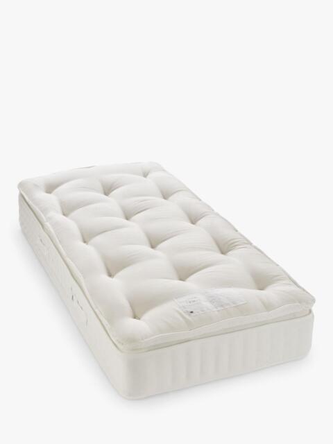 John Lewis Waitrose Wool 1800 Pocket Spring Pillowtop Mattress, Medium Tension, Single - image 1