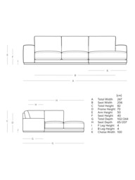 Swoon Denver Grand 4 Seater RHF Corner End Sofa - thumbnail 2