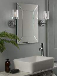 Laura Ashley Blake Bathroom Single Wall Light, Chrome - thumbnail 2