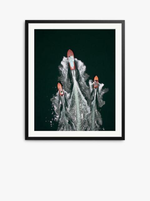 Sonic Editions Riva Speedboats Lake Como Framed Print