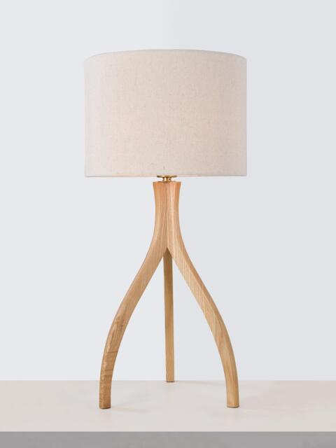 John Lewis Havelle Ash Wood Table Lamp, Natural - image 1