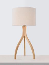 John Lewis Havelle Ash Wood Table Lamp, Natural - thumbnail 1