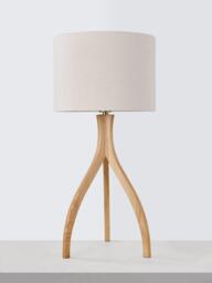John Lewis Havelle Ash Wood Table Lamp, Natural - thumbnail 2