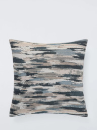 John Lewis Brushstroke Stripe Cushion, Blue - thumbnail 1