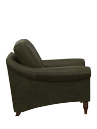 John Lewis Camber Leather Armchair, Dark Leg - thumbnail 3