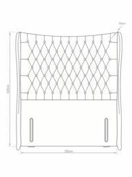 Hypnos Elizabeth Extra Wide Upholstered Headboard, Double - thumbnail 4