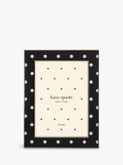 "kate spade new york Sitting Pretty Dot Photo Frame, 5 x 7"" (13 x 18cm), Black" - image 1