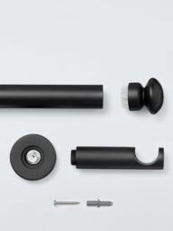 John Lewis Fixed Eyelet Metal Curtain Pole Kit with Small Cap Finial, Dia.28mm - thumbnail 3