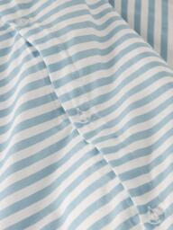 John Lewis Ava Cotton Percale Stripe Duvet Cover Set, Blue - thumbnail 4