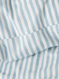 John Lewis Ava Cotton Percale Stripe Duvet Cover Set, Blue - thumbnail 2
