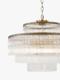 John Lewis Athenea Wide Chandelier Ceiling Light, Antique Brass - thumbnail 6