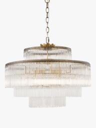 John Lewis Athenea Wide Chandelier Ceiling Light, Antique Brass - thumbnail 5