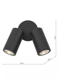 Där Ortega LED Double Outdoor Wall Light - thumbnail 2