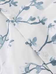 John Lewis Elena Pure Cotton Percale Reversible Duvet Cover Set, 220 Thread Count, Blue - thumbnail 4