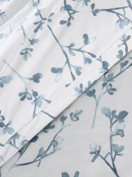 John Lewis Elena Pure Cotton Percale Reversible Duvet Cover Set, 220 Thread Count, Blue - thumbnail 2